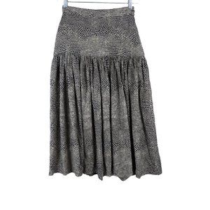 Escada Drop Waist Split Front Animal Print Midi Skirt Size 38